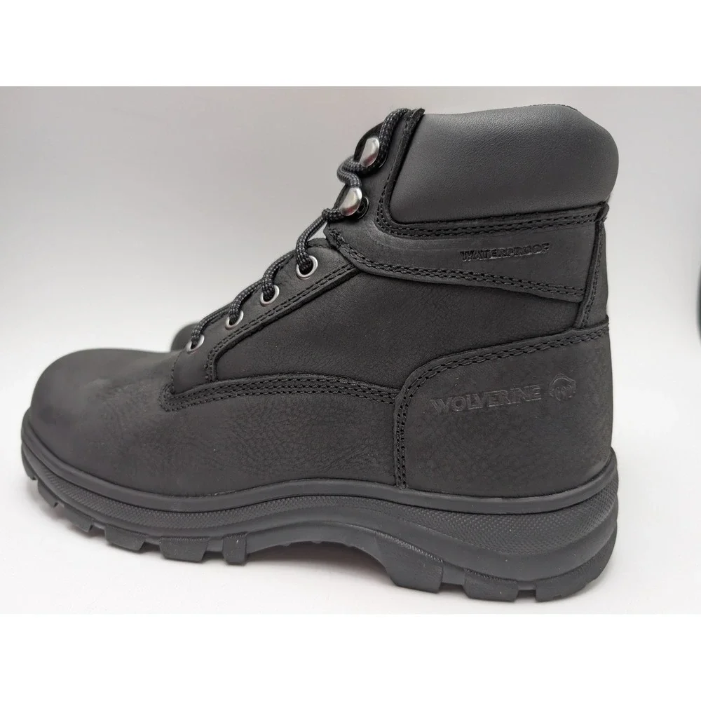 Wolverine Work Boots Mens 8.5 Black Carlsbad Steel Toe Waterproof W231124 Rugged